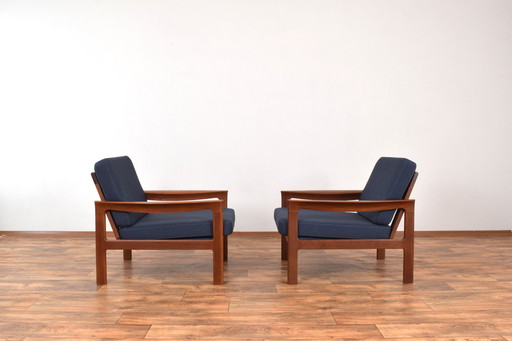 Mid-Century Deense teakhouten fauteuils voor comfort, 1960S, set van 2