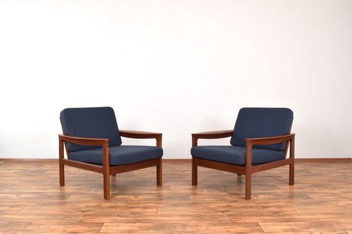 Mid-Century Deense teakhouten fauteuils voor comfort, 1960S, set van 2