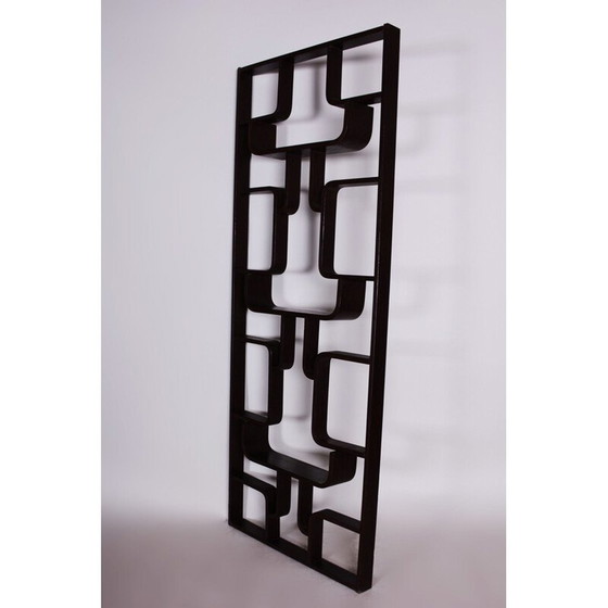 Image 1 of Vintage donkerbruine eikenhouten balustrade van Ludvik Volak voor Drevopodnik Holesov, Tsjecho-Slowakije 1960