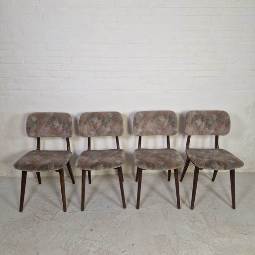 4x Louis Van Teeffelen Eetkamerstoelen