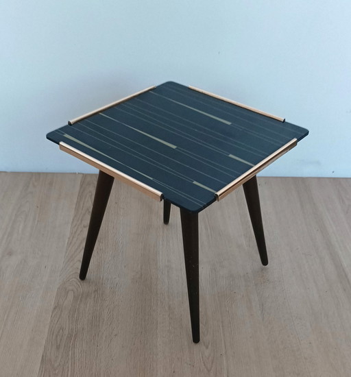 Vijftiger Jaren Plantentafel Met Glasplaat