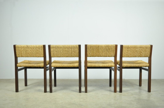 Image 1 of 4x Spectrum / Vintage Black Ash Dining Chairs Se82 By Martin Visser, 1970S Netherlands