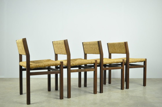 Image 1 of 4x Spectrum / Vintage Black Ash Dining Chairs Se82 By Martin Visser, 1970S Netherlands