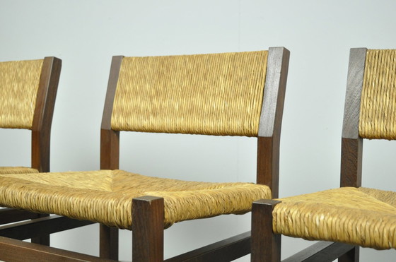 Image 1 of 4x Spectrum / Vintage Black Ash Dining Chairs Se82 By Martin Visser, 1970S Netherlands