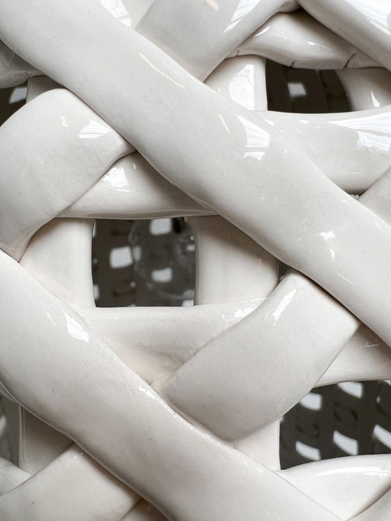 Image 1 of Porseleinen Woven Hanglamp van Pols Potten (Nieuw en per Stuk), Na 2000