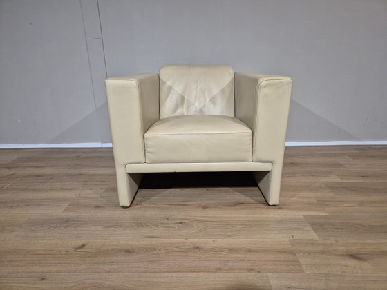 Image 1 of Leolux Trabacalo 3 Zits Bank + Fauteuil - Crème - Leder - De