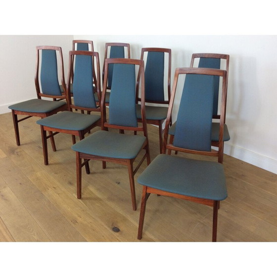 Image 1 of Set van 8 vintage eetkamerstoelen in palissander uit de jaren 1960