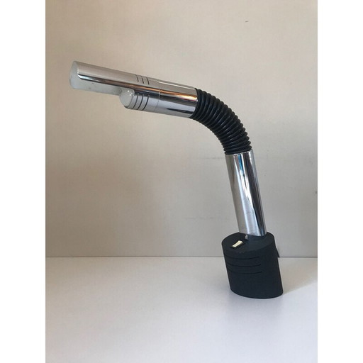 Vintage chromen en flexibele bureaulamp van mario faggian, 1970