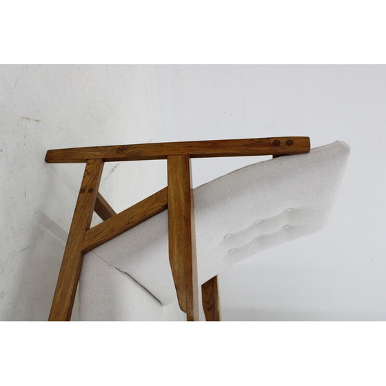 Image 1 of Paar vintage eiken fauteuils van Uluv, Tsjecho-Slowakije 1970