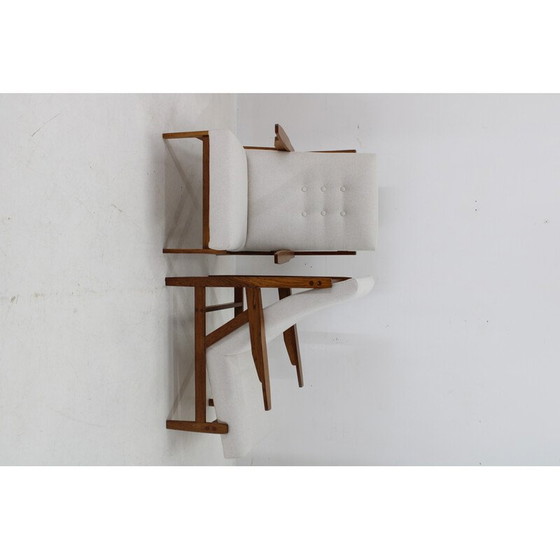 Image 1 of Paar vintage eiken fauteuils van Uluv, Tsjecho-Slowakije 1970