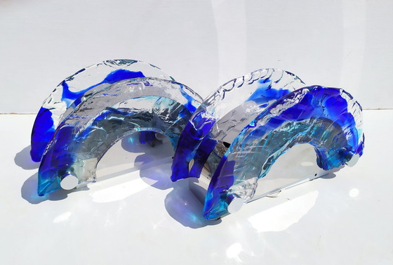 Image 1 of Wandlampen La Murrina, Murano glas, 1980S,Set van 2