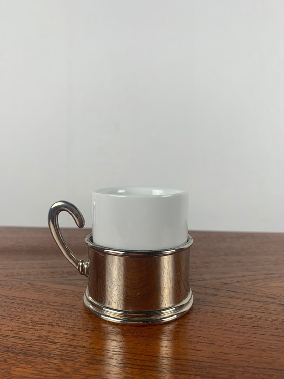 Image 1 of Set van 4 Vintage koffiekopjes + suikerpotje