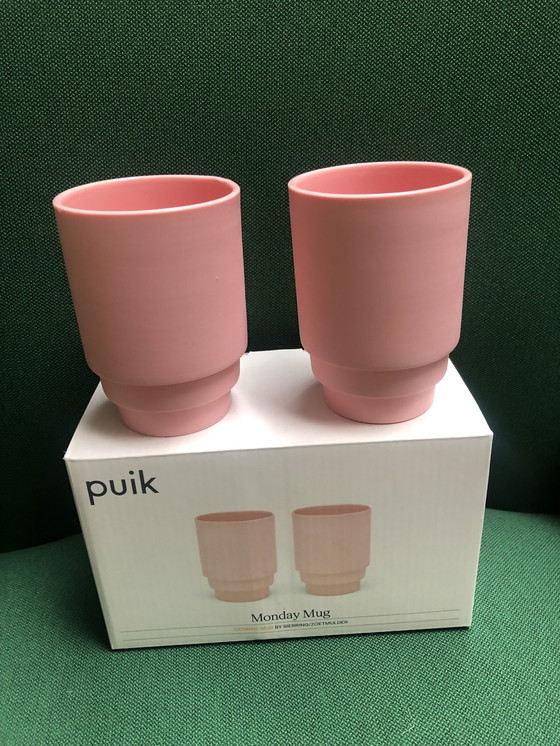 Image 1 of Beton Look Monday Mugs Keramiek By Puik 4 St