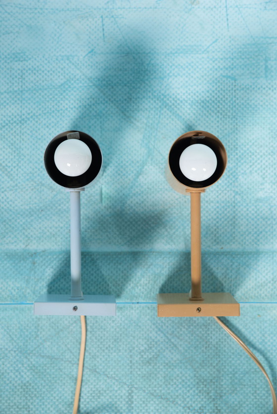 Image 1 of Vintage set Deense Fog&Mørup wandlampen pastel Jo Hammerborg