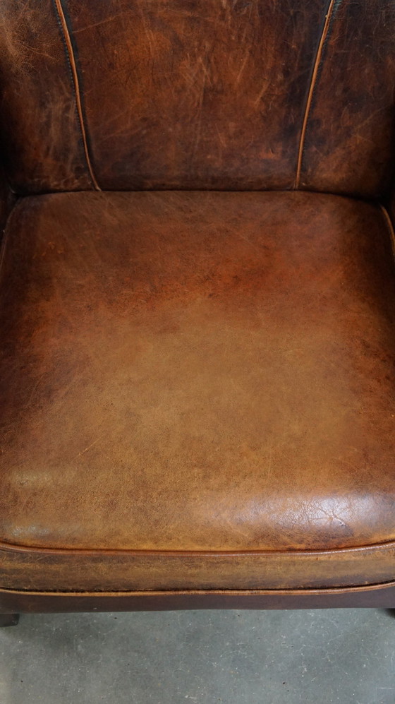 Image 1 of Fauteuil Gemaakt Van Schapenleer