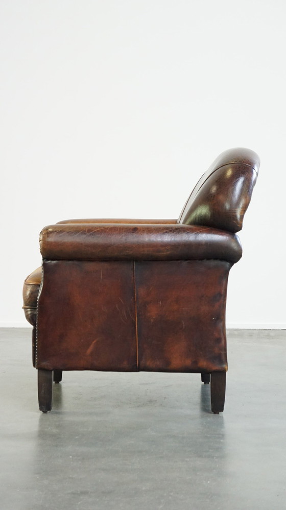 Image 1 of Fauteuil Gemaakt Van Schapenleer