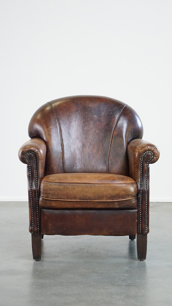 Image 1 of Fauteuil Gemaakt Van Schapenleer