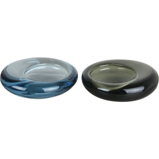 Image 1 of Set van 2 vintage kommen in glas van Per Lutken