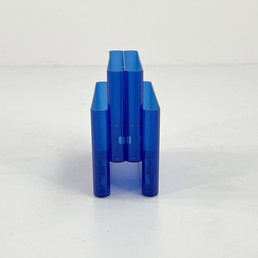   Lucieten blauw tijdschriftenrek door Giotto Stoppino voor Kartell, 1970S