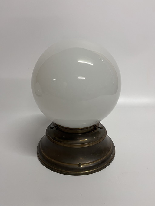 Vintage Philips Wit Opaalglas Plafonnière Grote Bol