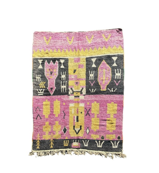 Roze Marokkaans Boho Chic Vloerkleed