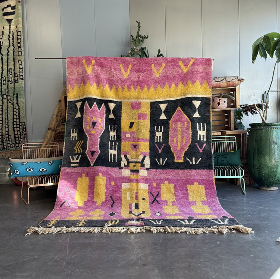 Image 1 of Roze Marokkaans Boho Chic Vloerkleed