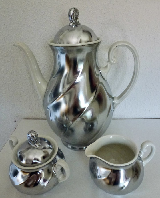 Image 1 of Demeyere Koffieservies Porselein Verzilverd