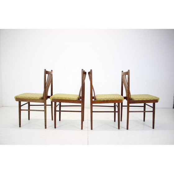 Image 1 of Set van 4 vintage houten eetkamerstoelen, Tsjecho-Slowakije 1970