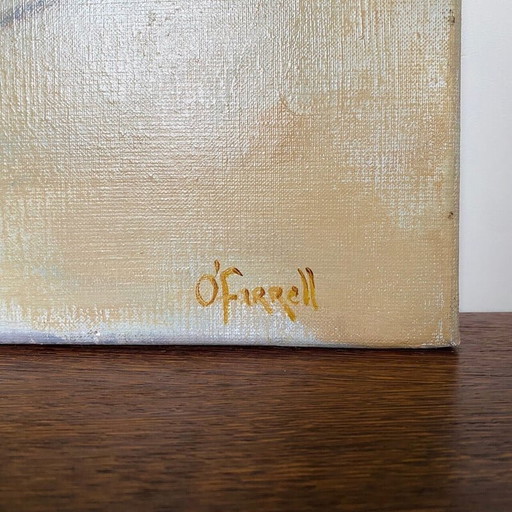 Vintage schilderij "Stilleven met kersen" door Fiona O'Farrell