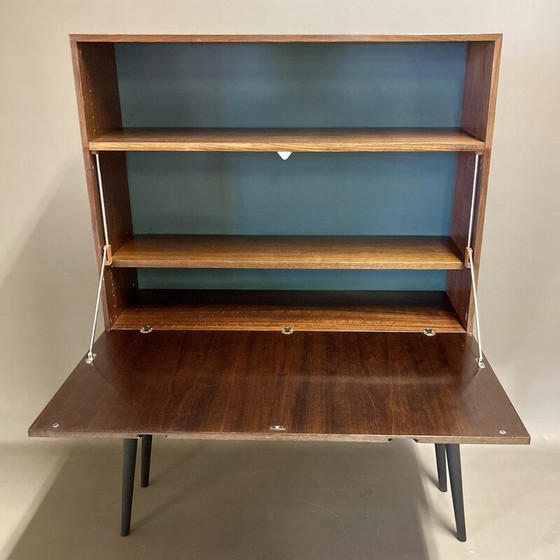 Image 1 of Scandinavisch vintage inklapbaar bureau in rozenhout, 1950