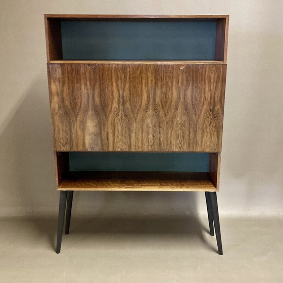 Image 1 of Scandinavisch vintage inklapbaar bureau in rozenhout, 1950