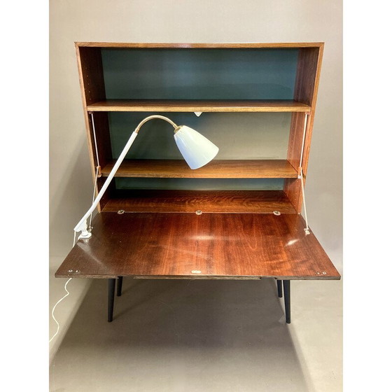 Image 1 of Scandinavisch vintage inklapbaar bureau in rozenhout, 1950