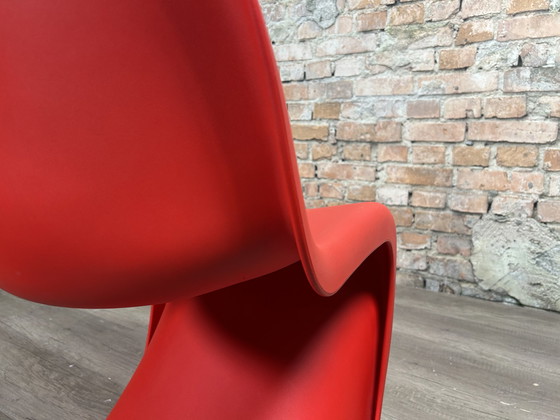 Image 1 of 4x Vitra Verner Panton Chair rood