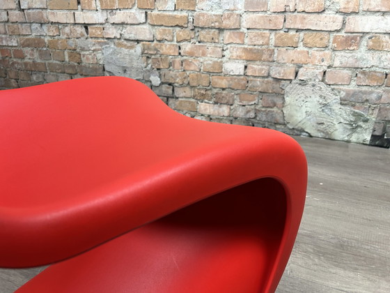 Image 1 of 4x Vitra Verner Panton Chair rood