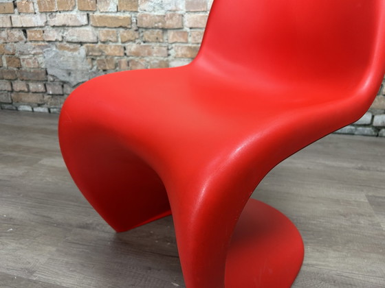 Image 1 of 4x Vitra Verner Panton Chair rood