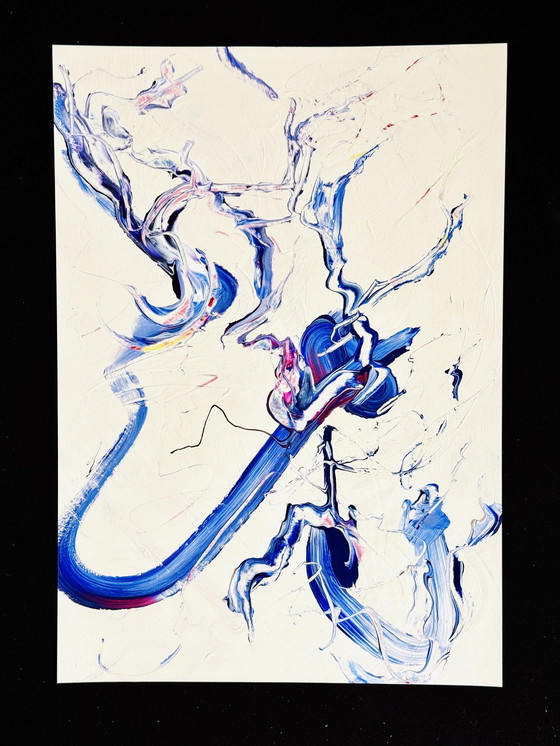 Image 1 of Peter Waterschoot 1969-2022 Abstract schilderij van hoge kwaliteit