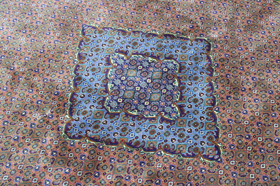 Image 1 of Origineel Handgeknoopt Perzisch Tapijt Tabriz 50 Raj Fijn Met Zijde 200 X 200 Cm Top Conditie