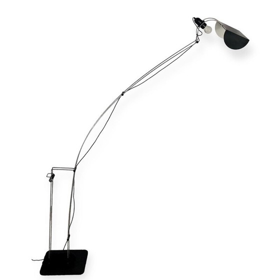 Image 1 of Vintage vloerlamp in zwart gelakt metaal van Pas d'Urbino en Lomazzi voor Harvey Luce iGuzzini, Italië 1970