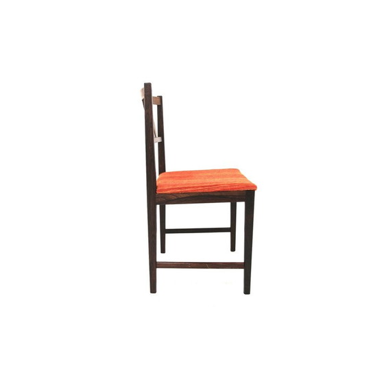 Image 1 of Set van 4 vintage stoelen in rozenhout en stof, Zweden 1960