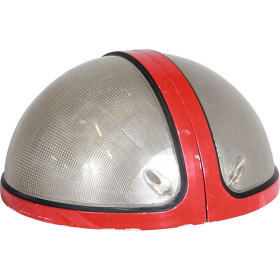 Image 1 of 2 vintage rode lampen "TOTUM" van Bocatto en Gigante voor Zerbetto