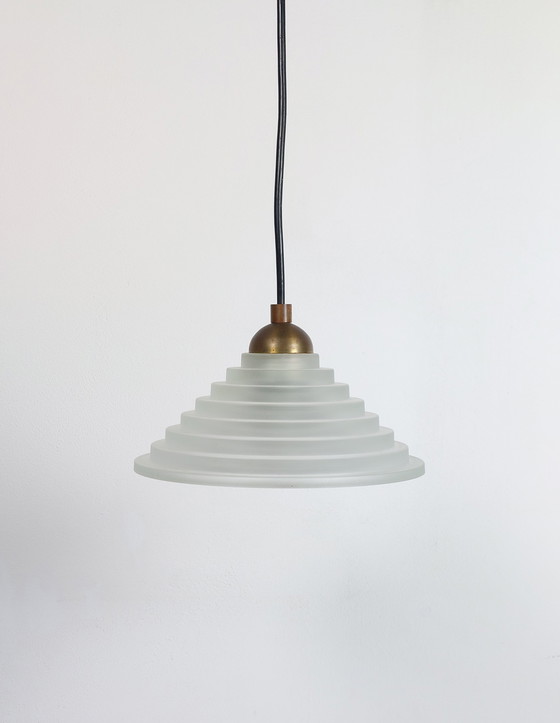 Image 1 of 1 X Art Deco Revival plafondlamp hanglamp messing