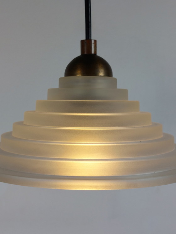 Image 1 of 1 X Art Deco Revival plafondlamp hanglamp messing