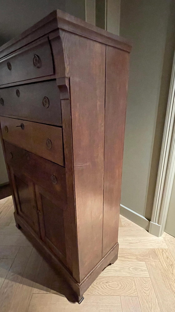 Image 1 of Antieke houten chiffoniere kast