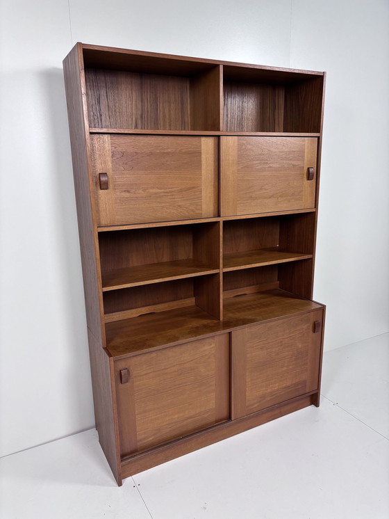 Image 1 of Vintage Domino Teak Highboard Boekenkast