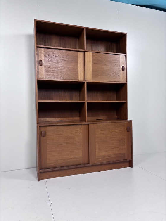 Image 1 of Vintage Domino Teak Highboard Boekenkast