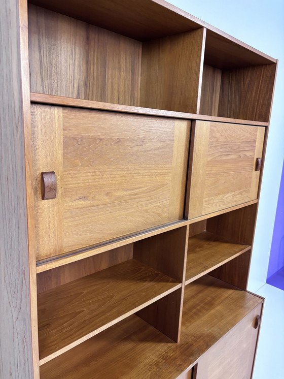 Image 1 of Vintage Domino Teak Highboard Boekenkast