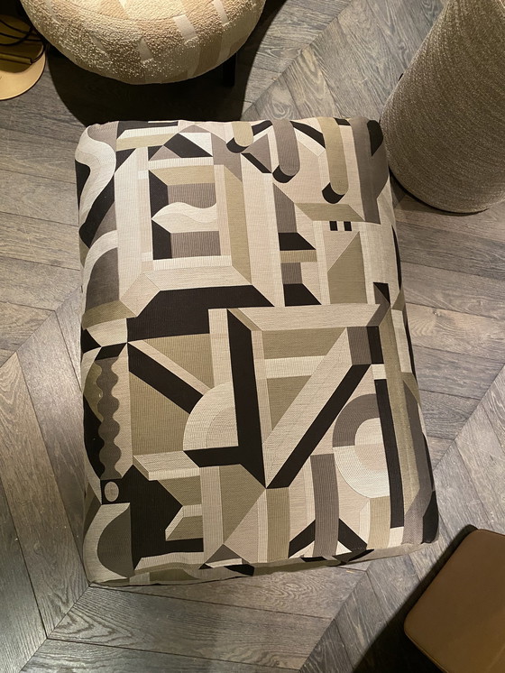 Image 1 of 1X Promemoria  Poef/Ottoman Bekleed Met Hermès Fabric