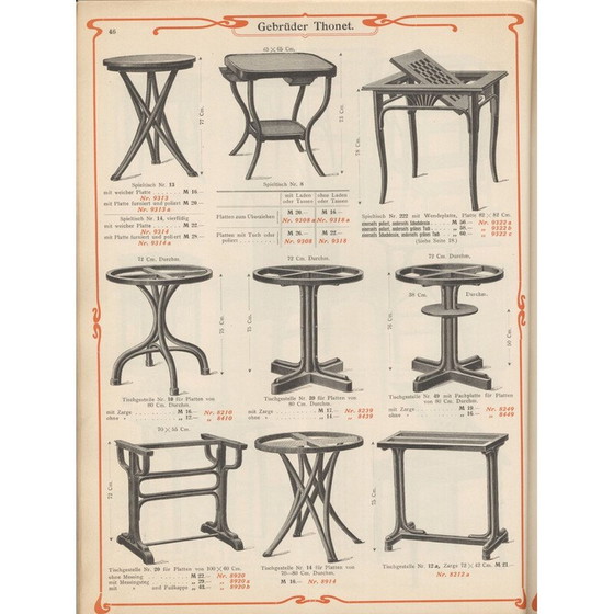 Image 1 of Vintage kaarttafel Model No.8 van Thonet, Tsjecho-Slowakije 1920