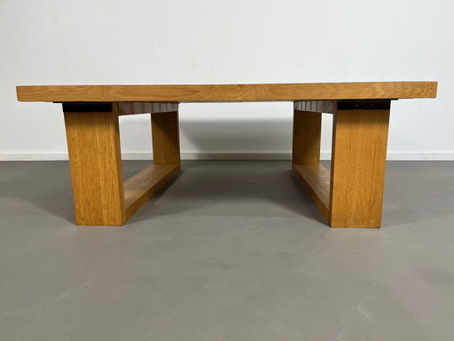 Vintage Scandinavische Massief Houten Latten Salontafel 