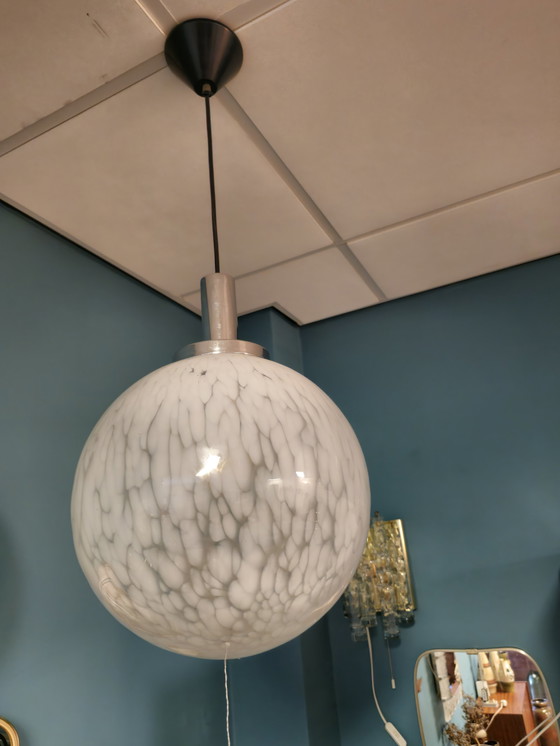 Image 1 of Vintage Glazen Bol Hanglamp